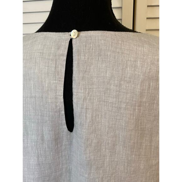 Roller Rabbit Womens Emiko Dress size Small Stone Gray 100%‎ Linen - Picture 4 of 9
